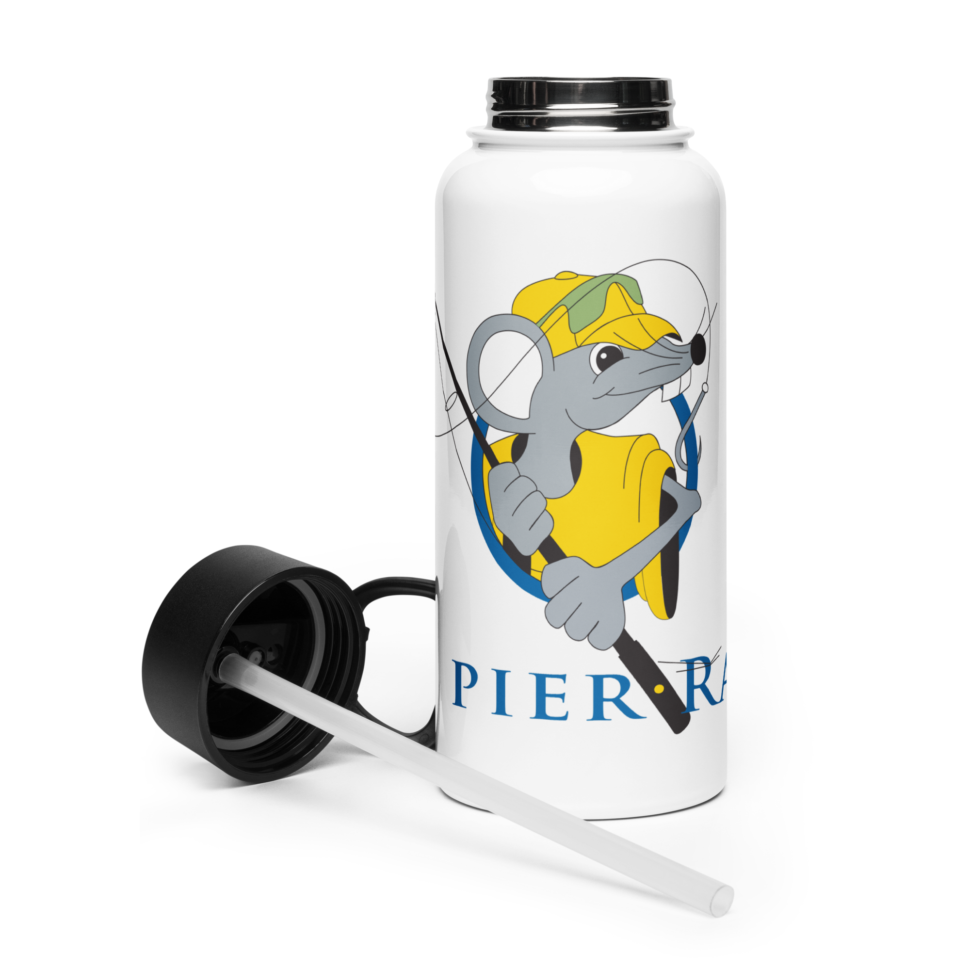 Pier Rat Sport Stainless Steel Water Bottle
