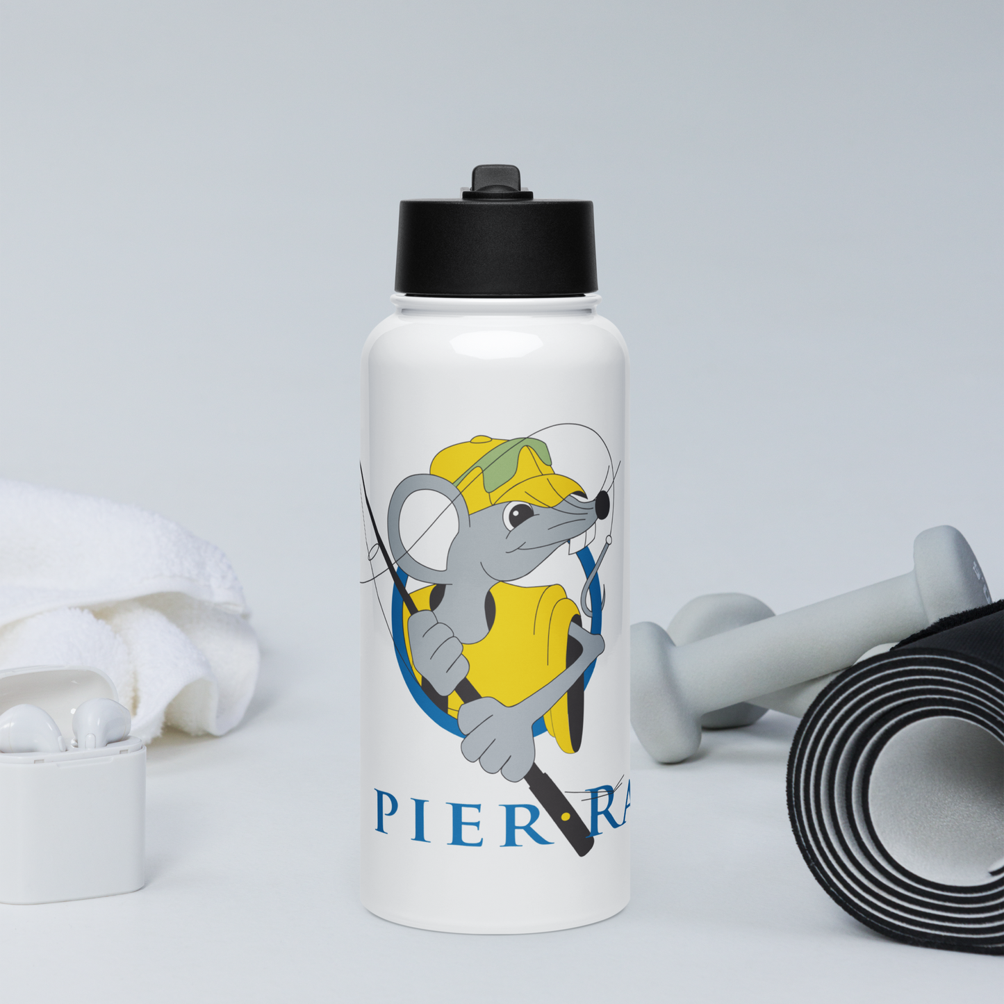 Pier Rat Sport Stainless Steel Water Bottle