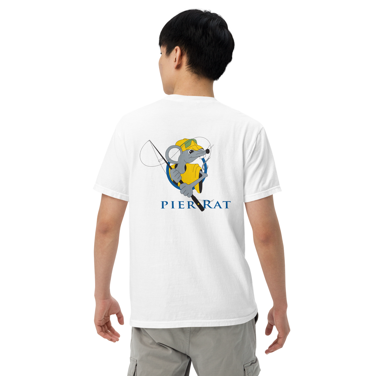 White Pier Rat Unisex Heavyweight Cotton T-Shirt