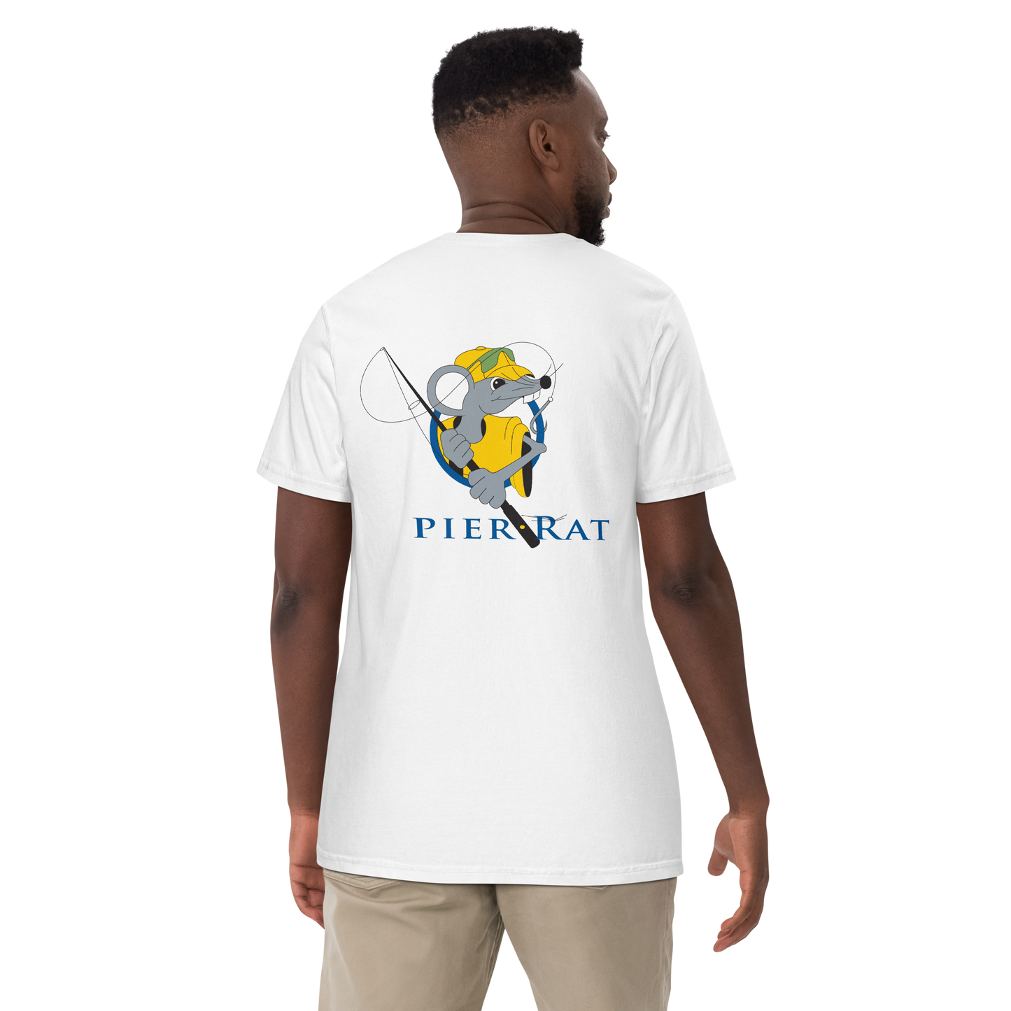 White Pier Rat Unisex Heavyweight Cotton T-Shirt