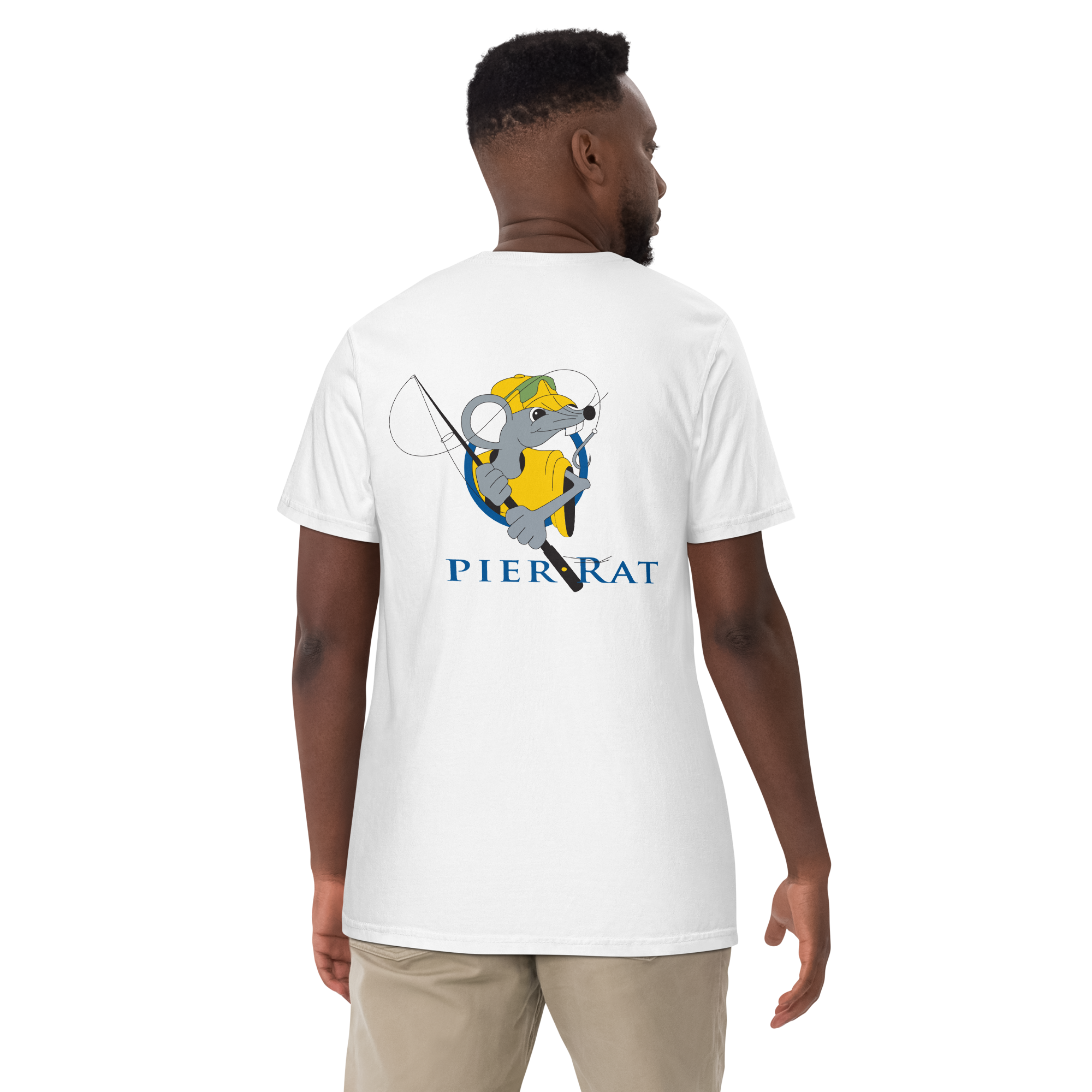 White Pier Rat Unisex Heavyweight Cotton T-Shirt
