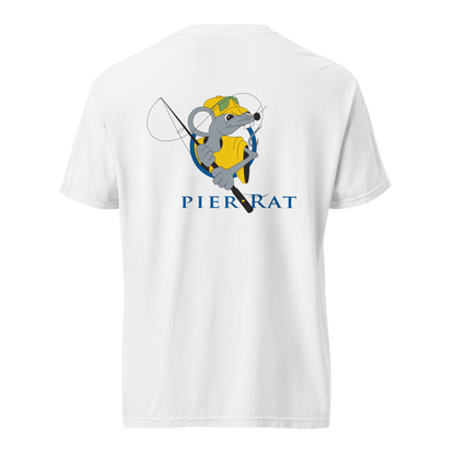 White Pier Rat Unisex Heavyweight Cotton T-Shirt