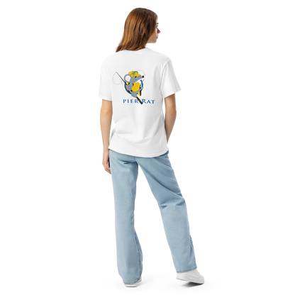 White Pier Rat Unisex Heavyweight Cotton T-Shirt