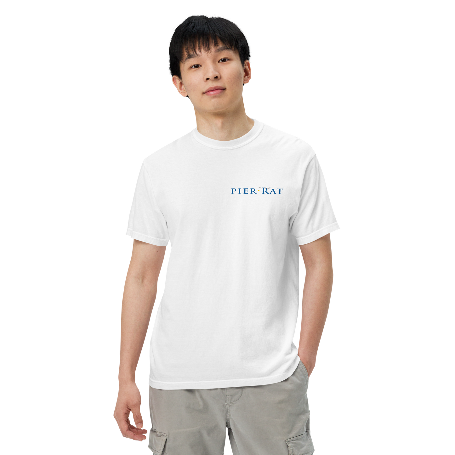 White Pier Rat Unisex Heavyweight Cotton T-Shirt