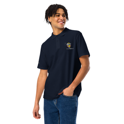 Navy Pier Rat Unisex Pique Polo Shirt