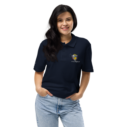 Navy Pier Rat Unisex Pique Polo Shirt