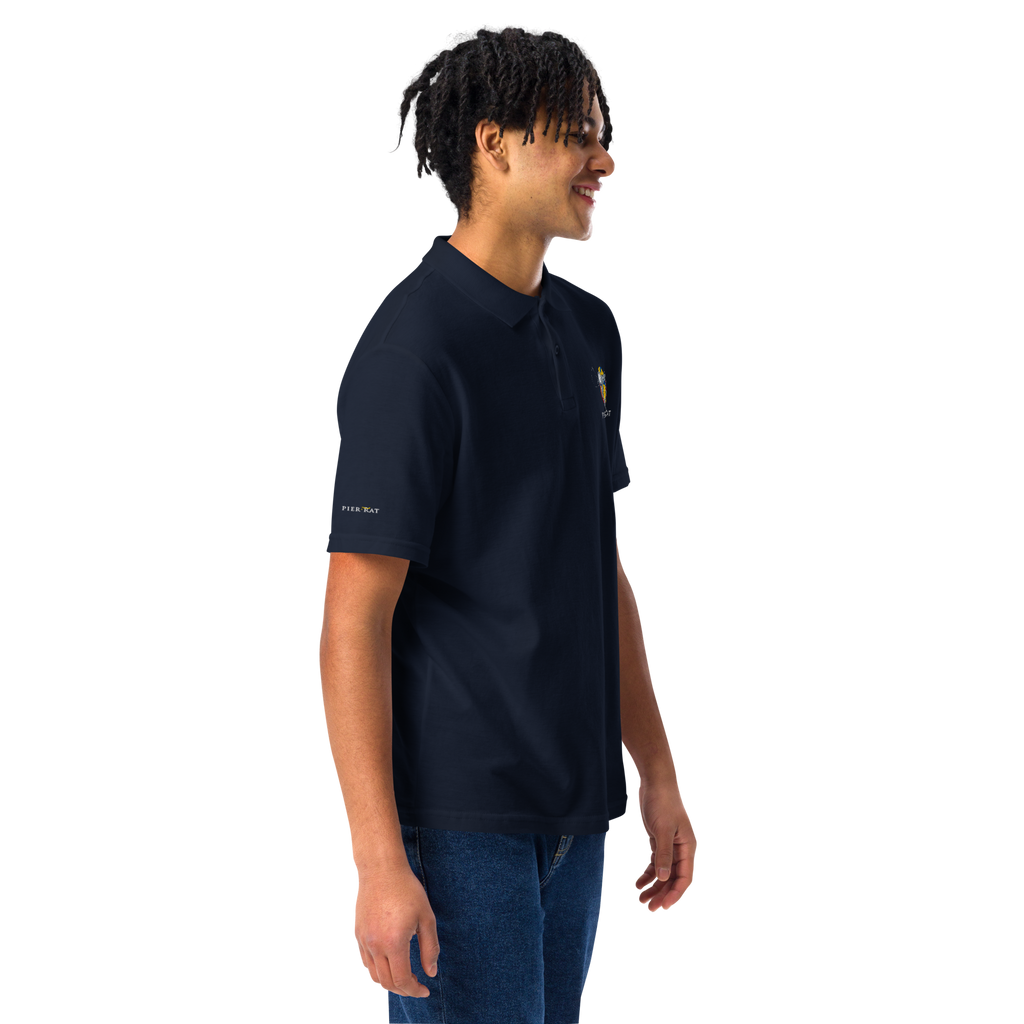 Navy Pier Rat Unisex Pique Polo Shirt