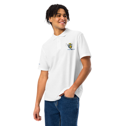 White Pier Rat Unisex Pique Polo Shirt