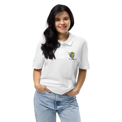 White Pier Rat Unisex Pique Polo Shirt