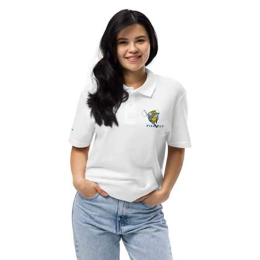 White Pier Rat Unisex Pique Polo Shirt